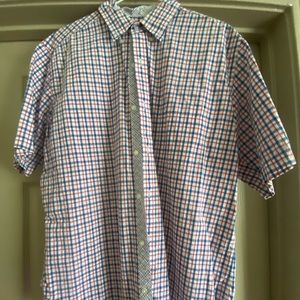 New Tailorbird Mens Large Short Sleeve Button Down